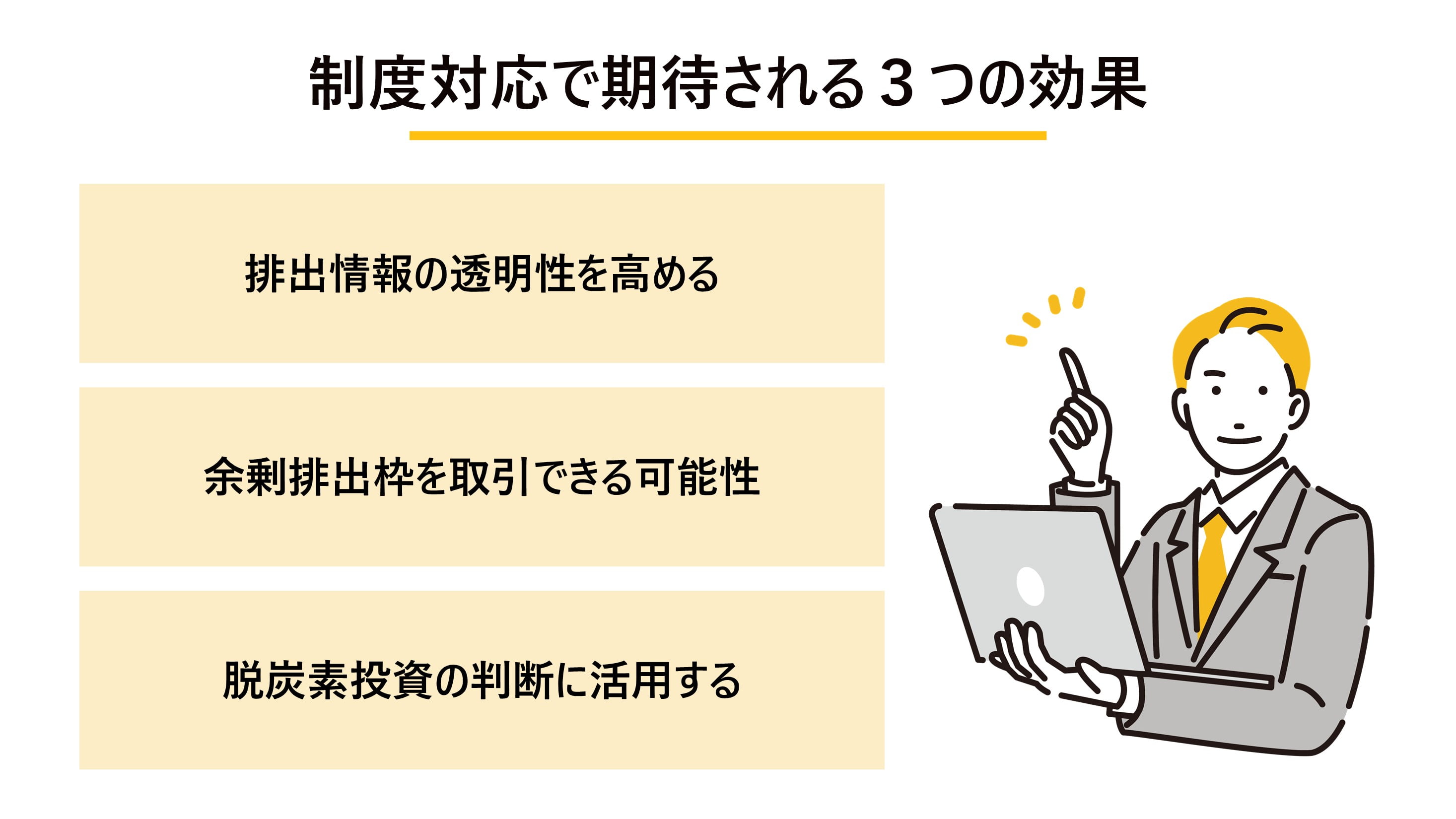 制度対応で得られる3つのメリット
