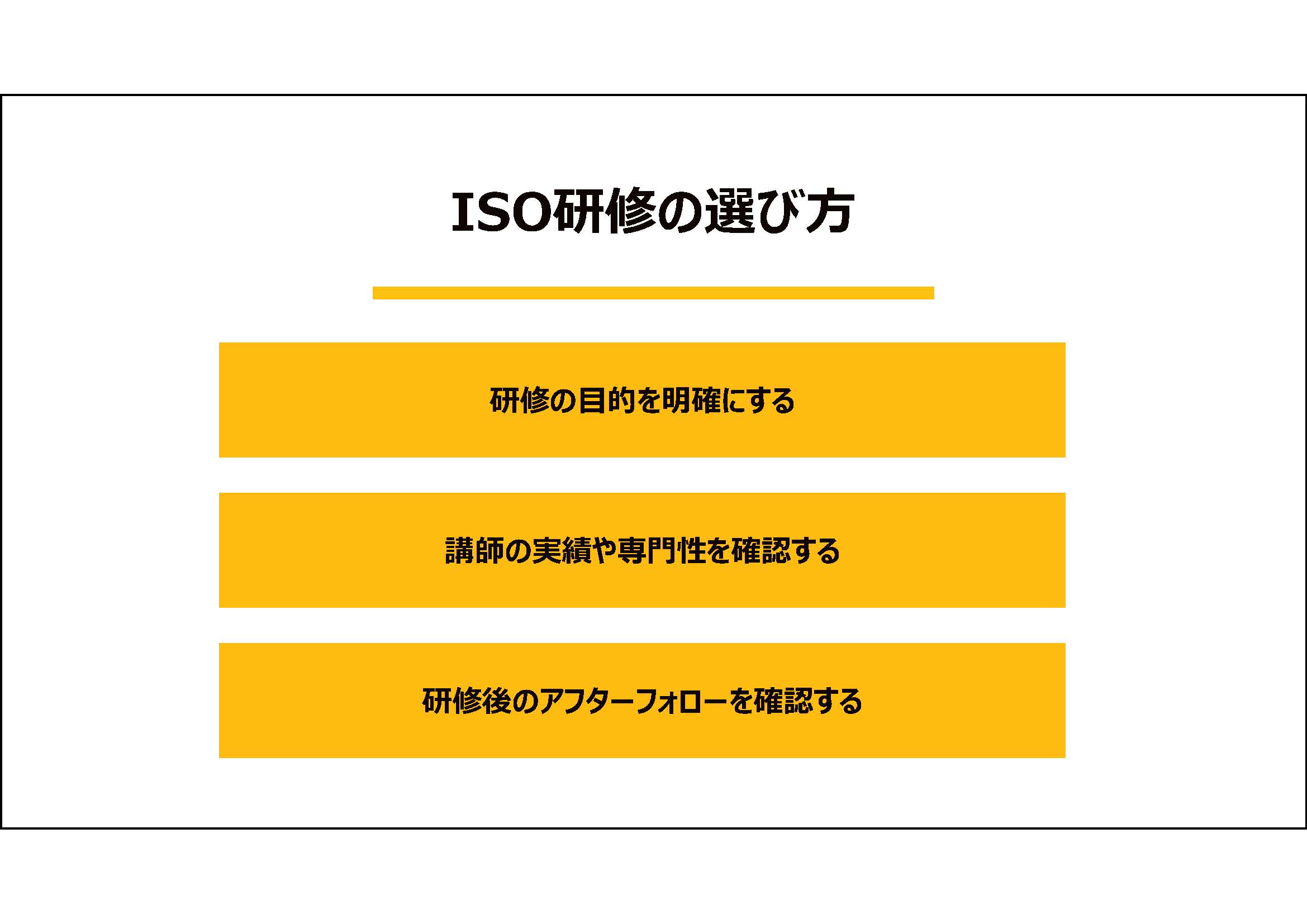 ISO研修の選び方